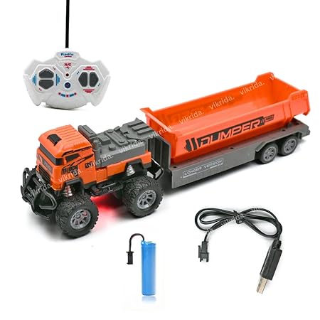 VikriDA Rc Remote Control Dump Truck Toy Truck Carrier Toy,Transport Car Carrier Truck Toy Toddler Toys For 2 3 4 5 6 7 Years Old Toddlers Boys,Orange
