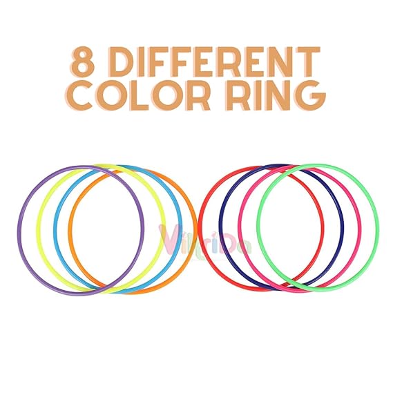 VikriDA Big Size Ring Toss Game for Kids, Indoor/Outdoor Game, Ring Target for Infants Learning Activity for Kids (Big Size 22.5 * 11.5 cms)