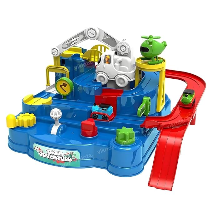 VikriDA Race Train Track Adventure Toys for Toddlers Vehicle Playsets | Educational Rail Car Toys for Kids | Gift Toy