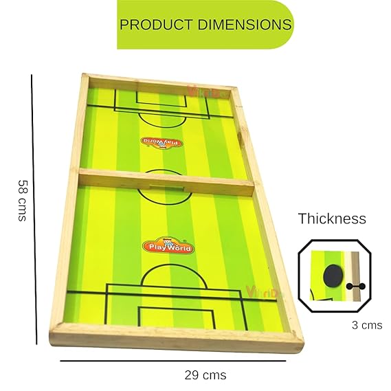 Vikrida 3 in 1 String Hockey Table Board with Ludo and Snakes Ladders Game Toy (62 Cms), Fast Sling Puck Board Game for Kids and Adults for All Age