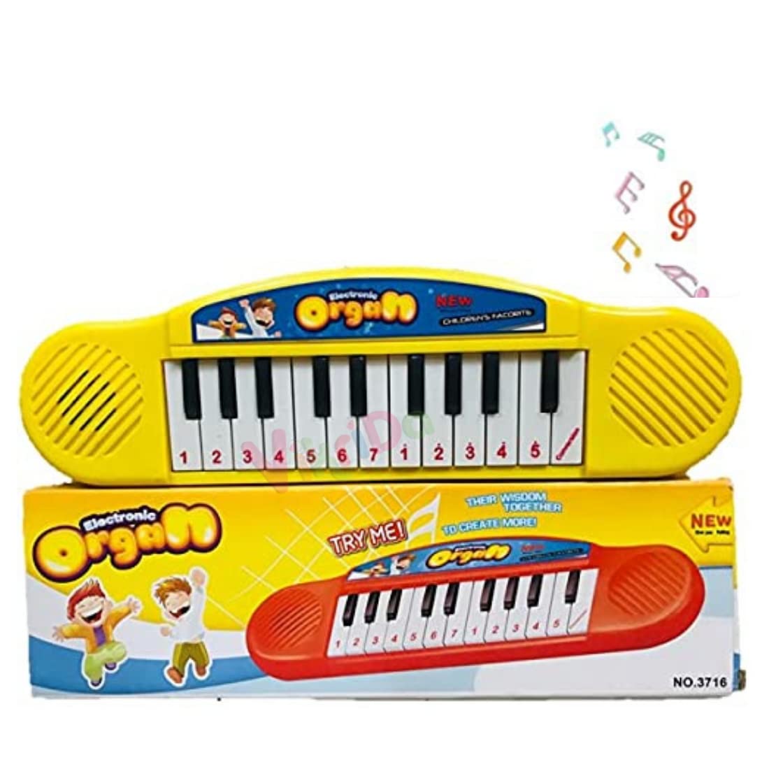Vikrida Electronic Organ Piano for Kids, Color & Design May Vary as per Availability, Yellow