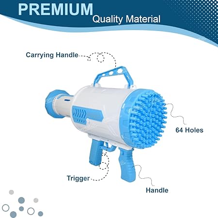 VikriDa 100-Hole Rocket Bazooka Bubble Gun Blue