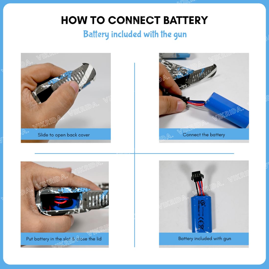 VikriDA Dual Mode (Automatic/Manual) Gel Ball Blaster Gun & Foam Blaster for Outdoor Activities Shooting Time Including Gel Ball for Adult Original Airsoft Gun Automatic - Gel blaster M16A2