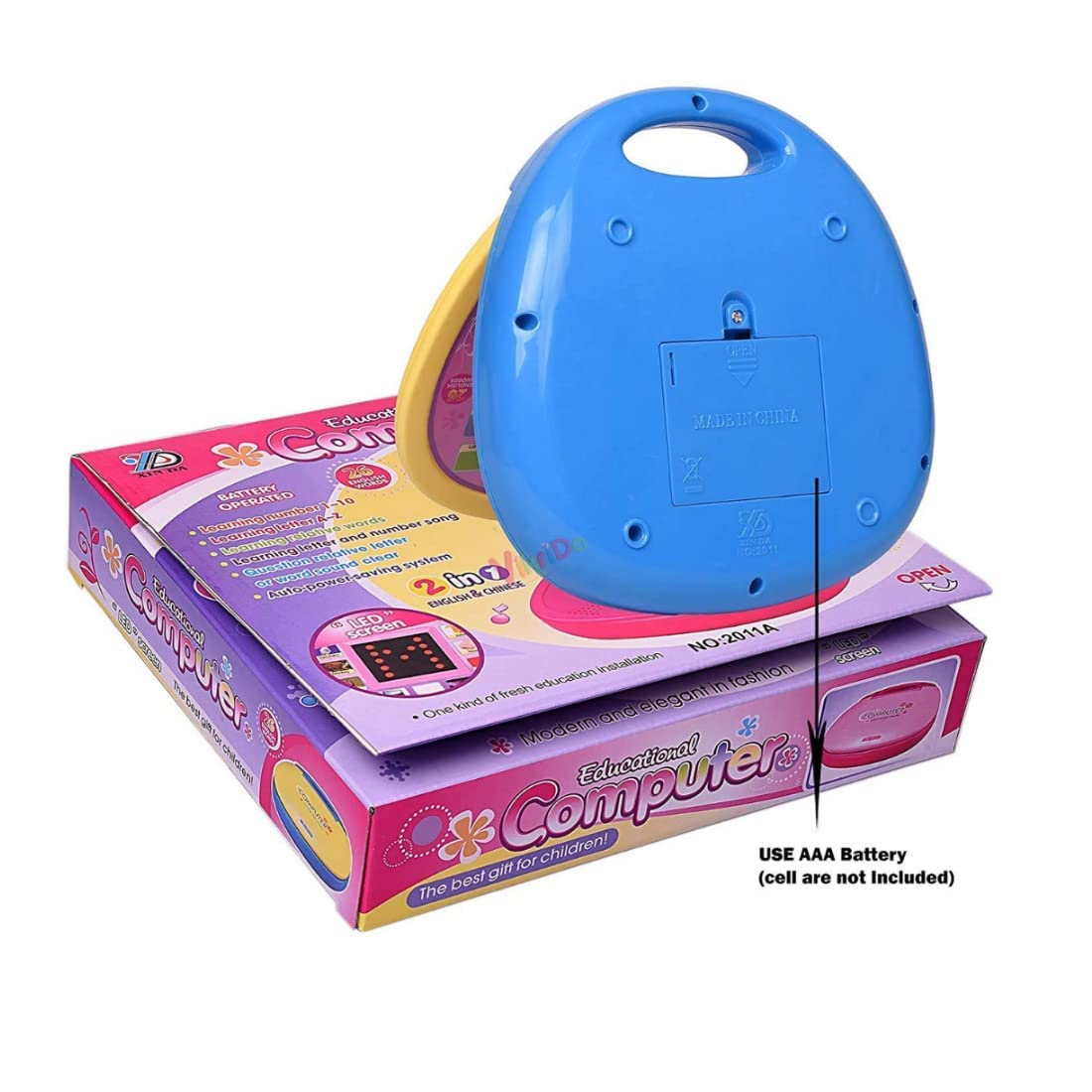 Vikrida Combo of 37 Key PINK COLOR Piano Keyboard Toy with Mini Screen Laptop, Recording and Mic with Learning English for Kids