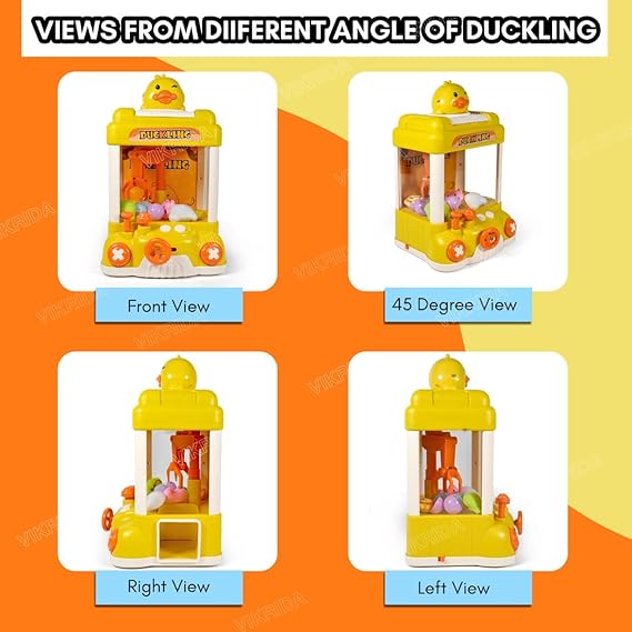 VikriDA Electronic Catcher Claw Machine Arcade Game | Mini Vending Machine | Arcade Candy Capsule Claw Game Prizes Toy For Kids,Multicolor