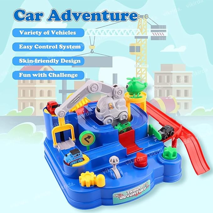 VikriDA Race Train Track Adventure Toys for Toddlers Vehicle Playsets | Educational Rail Car Toys for Kids | Gift Toy