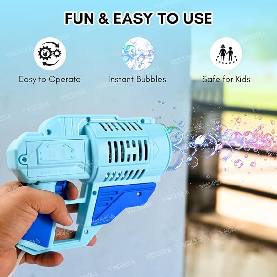 VikriDA Dino Backpack Bubble Machine with Hanging Tank - Includes 1 Bottle of Bubble Solution - Ideal for Indoor, Outdoor, and Party Fun for Kids