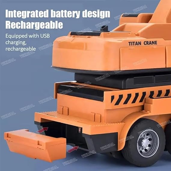VikriDA Remote Control truck, RC Car for Kids,Excavator Robot,Digger Toys with Sound and Lights,Gift Toy for above 6 years