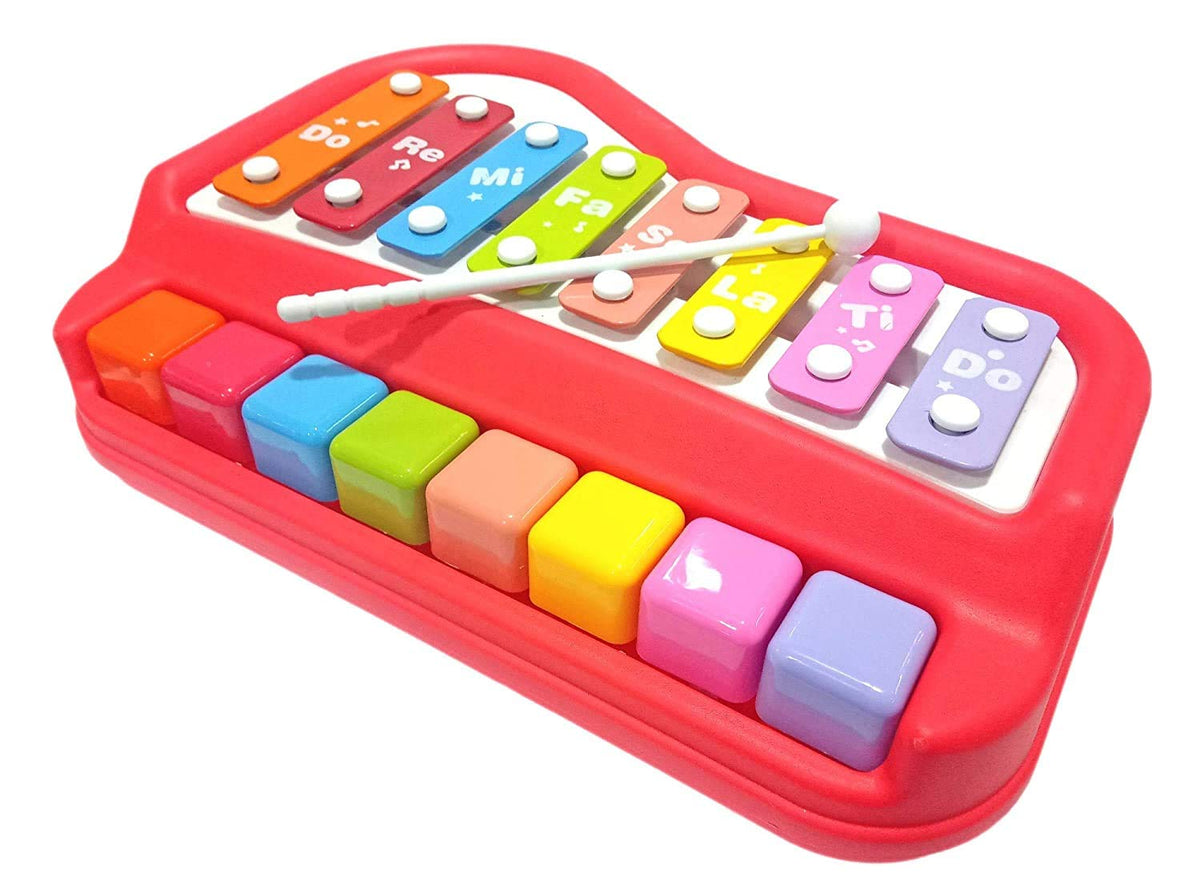 VikriDa 8-Key 2-in-1 Piano Xylophone Toy