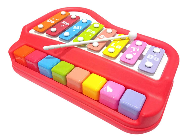 VikriDa 8-Key 2-in-1 Piano Xylophone Toy
