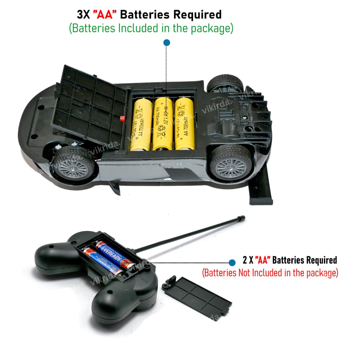 VikriDA Plastic Realistic & Classy Modern Design High Speed Rechargeable Remote Control Racing Car, RC Vehicle Toy for Kids