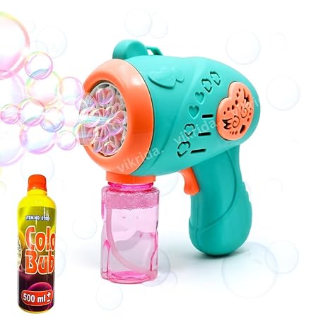 VikriDa Green Automatic Bubble Gun Set