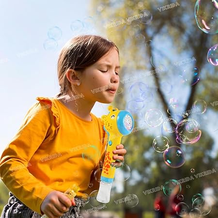 VikriDa Yellow Giraffe Bubble Machine Gun