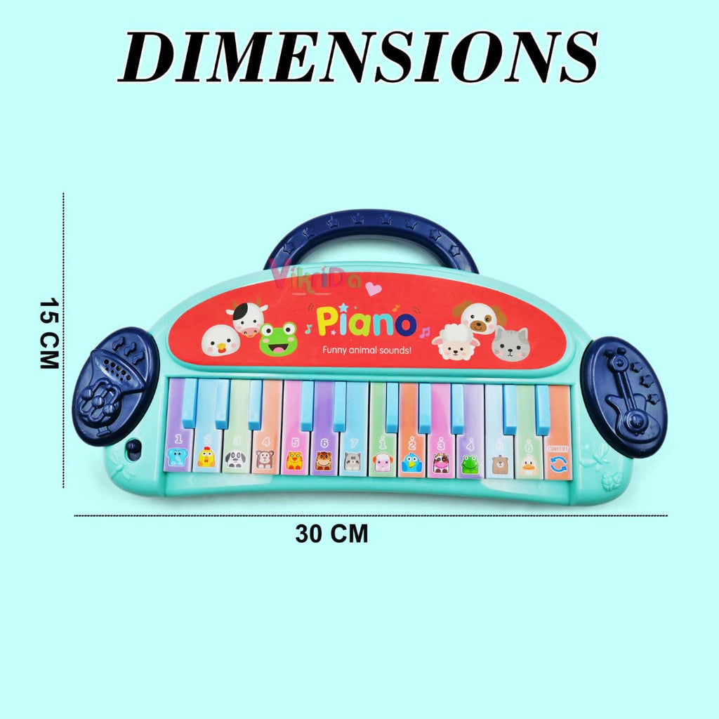 VikriDA Mini Piano Keyboard Toy for Kids Multifunction Baby Musical Instrument Educational Toys for Boys and Girls - Blue