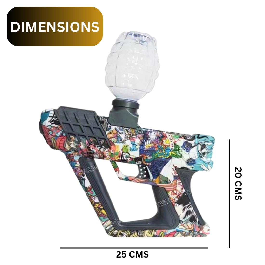 VikriDA Gel Ball Blaster Gun & Foam Blaster Gun for Outdoor Activities Shooting Time with 4000 Gel Ball for Adult Original Airsoft Gun Automatic