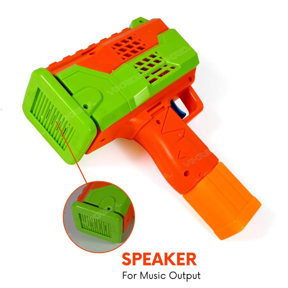 VikriDA Rechargeable Bubble Machine for Kids - Automatic Bubble Gun, Leak-Proof Design with 2 Bubble Solution, Toddler Outdoor Toys, Gift for Kids, Boys Age 3 4 5 6 7 8 Years Old- Multicolor