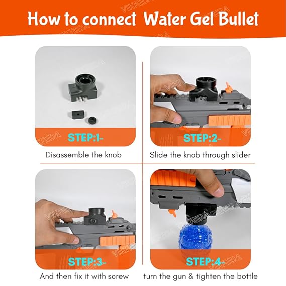 VikriDA Gel Ball Blaster Gun & Foam Blaster for Outdoor Activities Shooting Time with 5000 Gel Ball for Adult Original Airsoft Gun Automatic