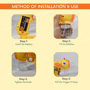 VikriDa Automatic Yellow Space Bubble Gun