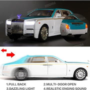 VikriDa Rolls-Royce Phantom Diecast Car Blue White