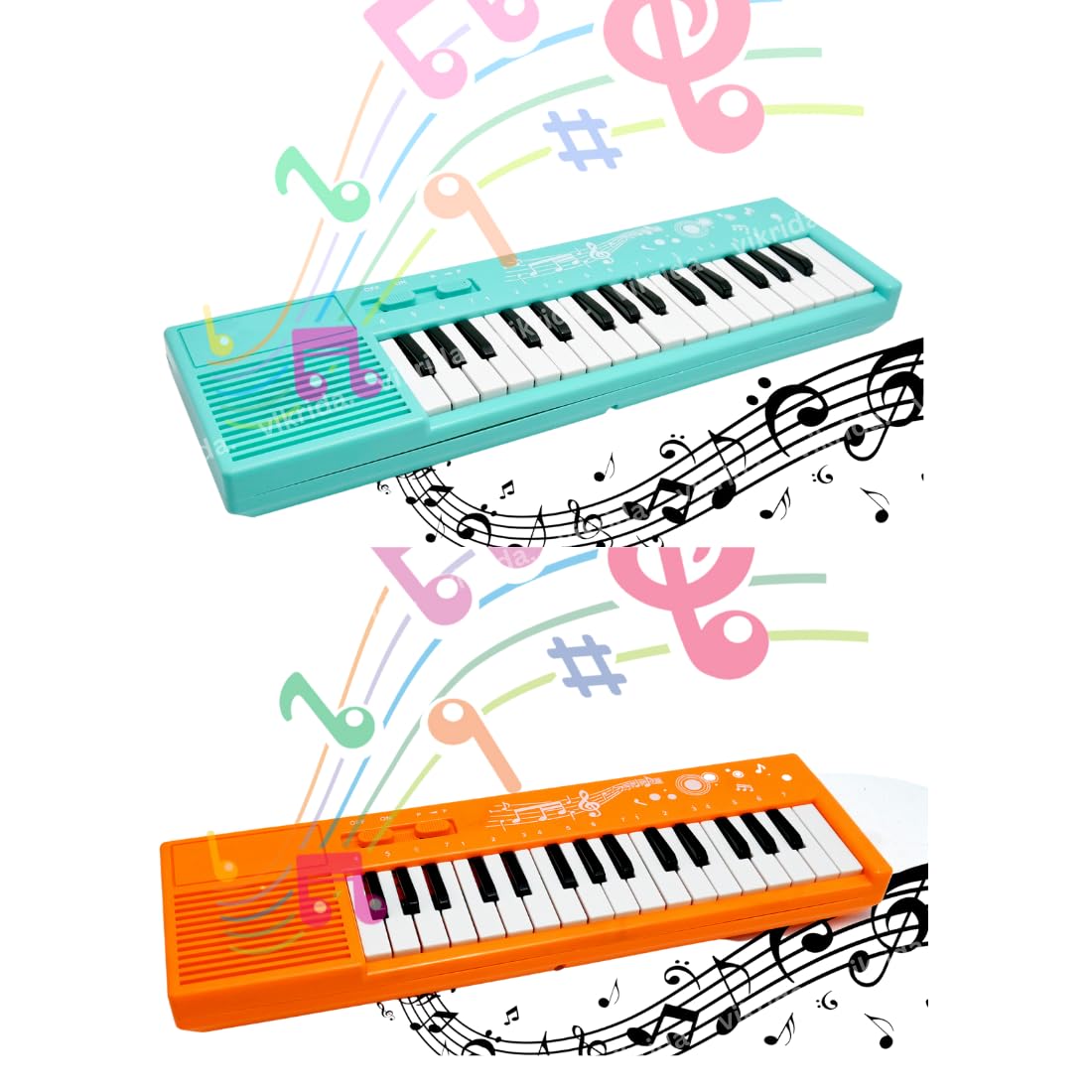 VikriDA Multi-Function Portable Electronic 32 Keys & 32 Melody Sound Keyboard Piano Musical Toys for Babies and Kids | Single piece Random color