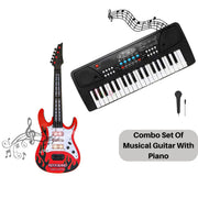 VikriDa 37-Key Piano Keyboard Guitar Black