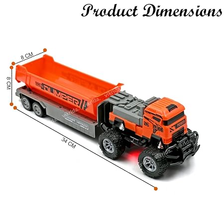 VikriDA Rc Remote Control Dump Truck Toy Truck Carrier Toy,Transport Car Carrier Truck Toy Toddler Toys For 2 3 4 5 6 7 Years Old Toddlers Boys,Orange