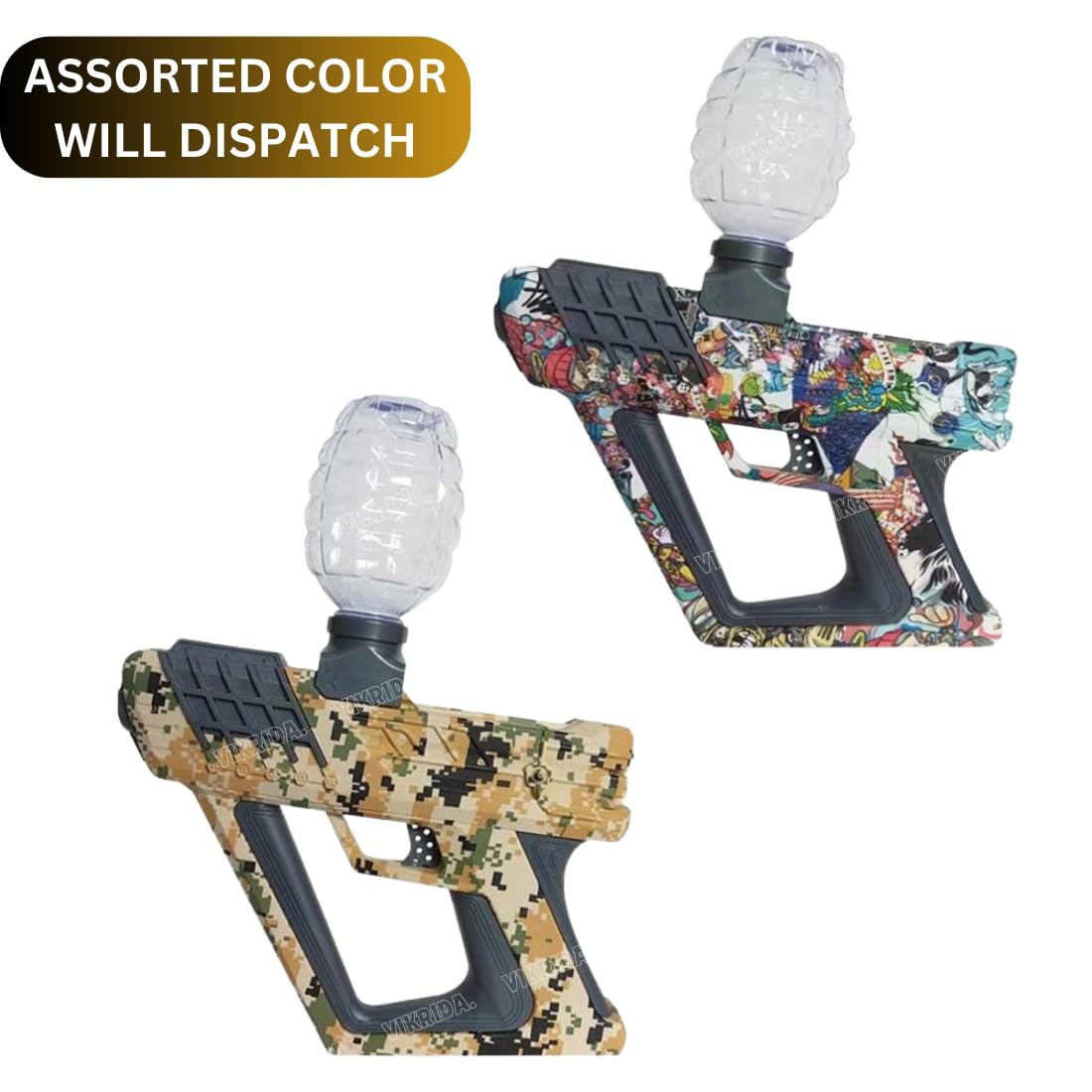 VikriDA Gel Ball Blaster Gun & Foam Blaster Gun for Outdoor Activities Shooting Time with 4000 Gel Ball for Adult Original Airsoft Gun Automatic