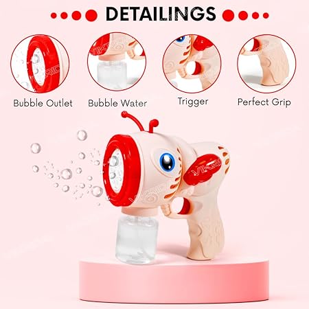 VikriDa Pink Honey Bee Bubble Gun