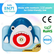 VikriDa Kids Shark Camera Bubble Machine