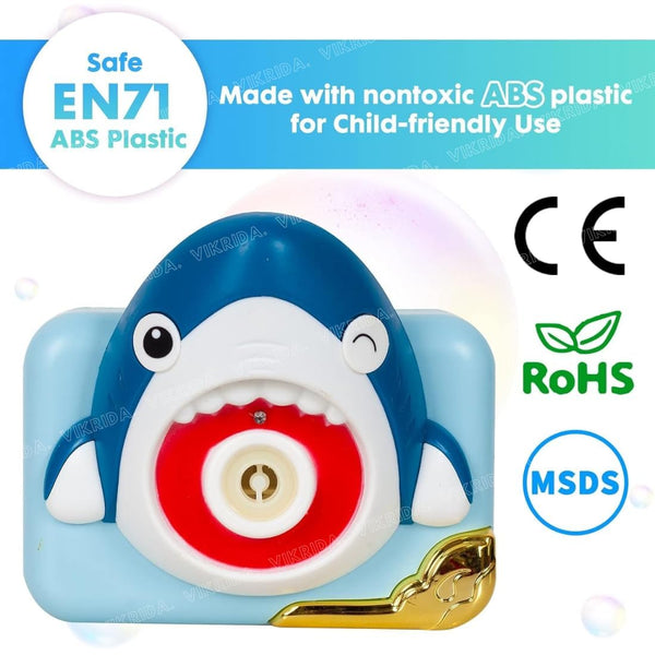 VikriDa Kids Shark Camera Bubble Machine