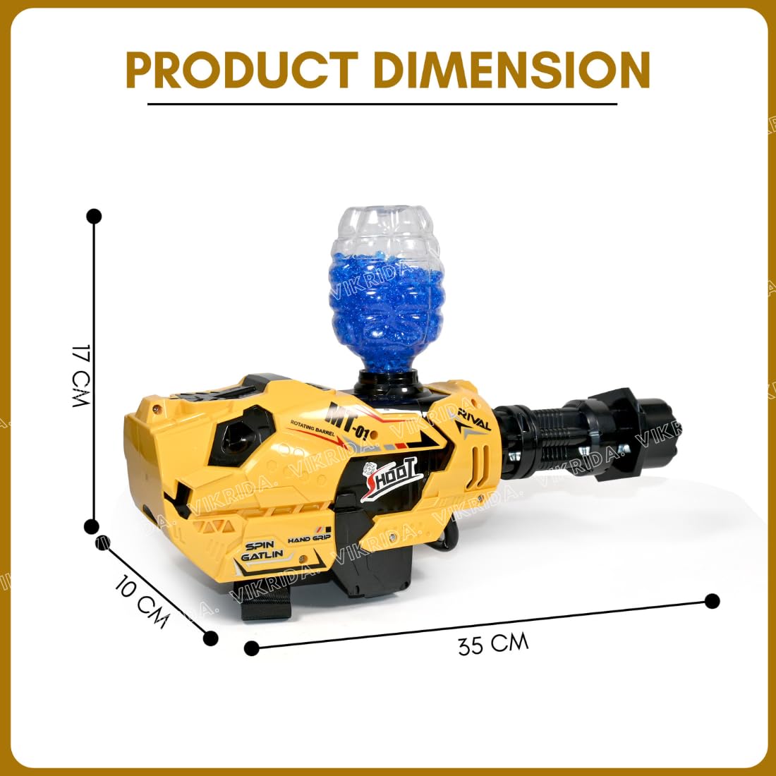 VikriDa Electric Gatling Gel Ball Blaster Gun
