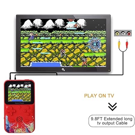 VikriDA New Edition Handheld,Retro Video Game Console,SUP+ Game Box 500 in 1: Trendy Console,Super Wide LCD,6 hrs Continuous Gameplay -USB Rechargeble(Multicolor)