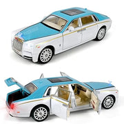 VikriDa Rolls-Royce Phantom Diecast Car Blue White