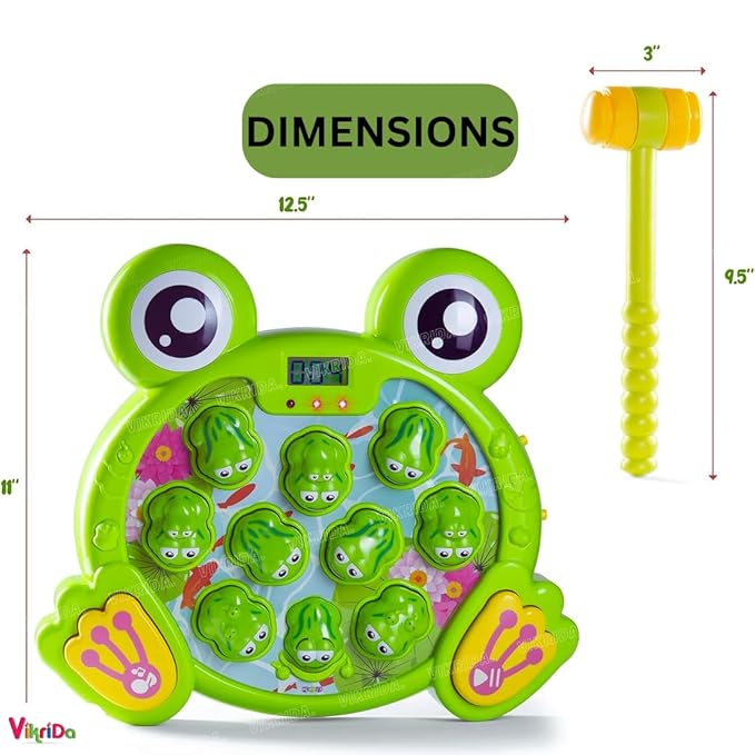 VikriDA Toys for 2 3 4 5 Year Old Boy,Toddler Toys Age 2-4, Frog Game,with 2 Modes,38 Levels, Music and Light-up, Baby Toy Gifts for Early Learning, Birthday Gift for Toddler Boy Toys