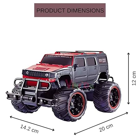 VikriDA Adult Plastic Hummer Remote Control Monster Car, Number Of Pieces: 1, Multicolor