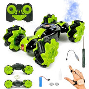 VikriDa Green 4WD RC Twisting Stunt Car