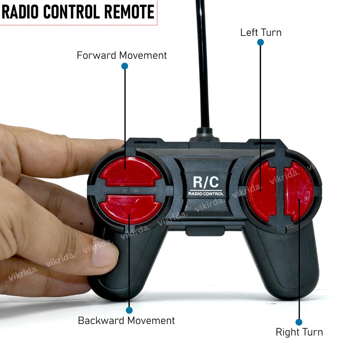 VikriDA Plastic Realistic & Classy Modern Design High Speed Rechargeable Remote Control Racing Car, RC Vehicle Toy for Kids