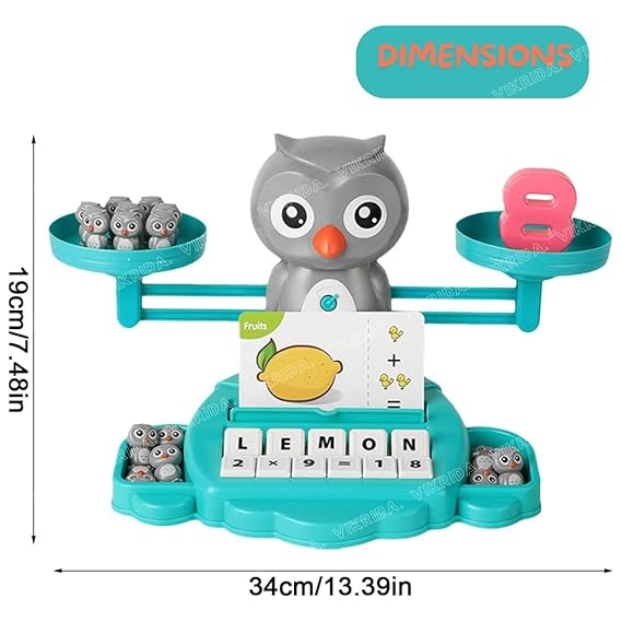 Vikrida OWL Balance Counting Toys|Cool Math Game for Kids Preschool Game|Educational Number Learning Toy|Fun Children'S Gift Kids Toy (OWL Balance)|Multicolor