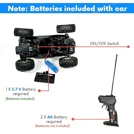 Remote Control Car for Kids with Mist Smoke Effect 2 Wd Monster Truck Rock Crawler Climbing Rc Toy Vehicle Car for Boys and Girls- Golden