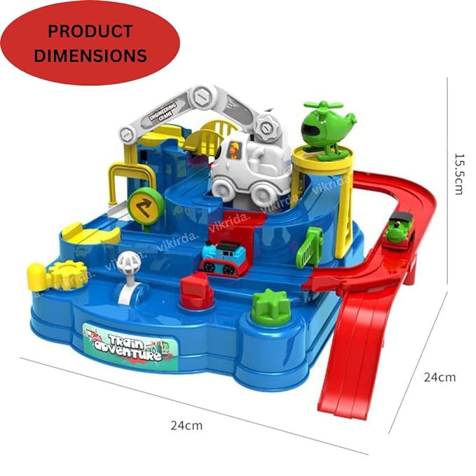VikriDA Race Train Track Adventure Toys for Toddlers Vehicle Playsets | Educational Rail Car Toys for Kids | Gift Toy