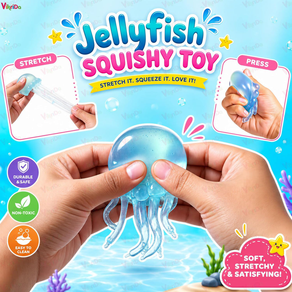 VikriDa 3-Piece Jellyfish Squishy Fidget Toys