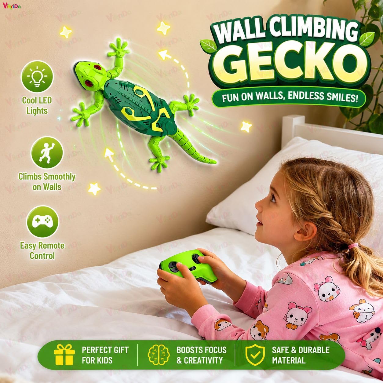 VikriDA RC Wall Climbing Lizard Toy