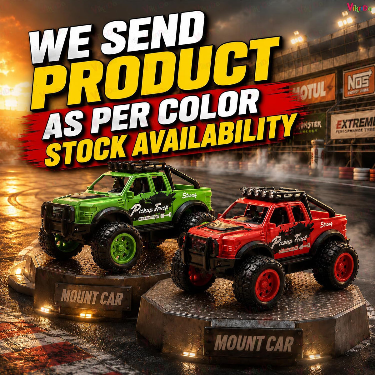VikriDa 4WD Friction Monster Stunt Truck