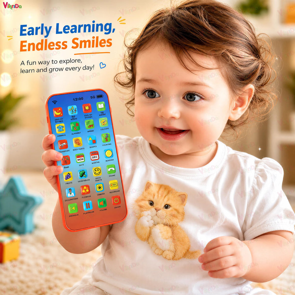 VikriDa Educational Learning Mobile Phone Toy