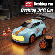 VikriDa Blue Orange 1:64 Mini RC Drift Car for Kids