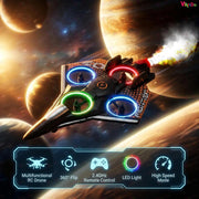VikriDa Smoke Effect RC Airplane Drone for Kids