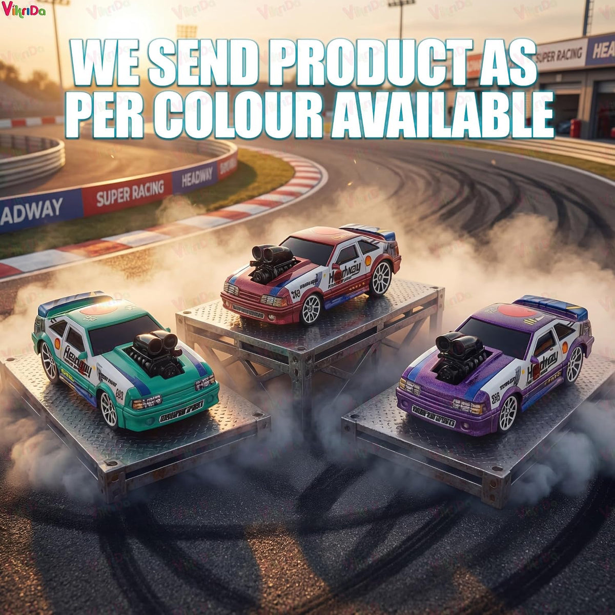 VikriDa 1:64 Scale RC Mini Drift Car for Kids