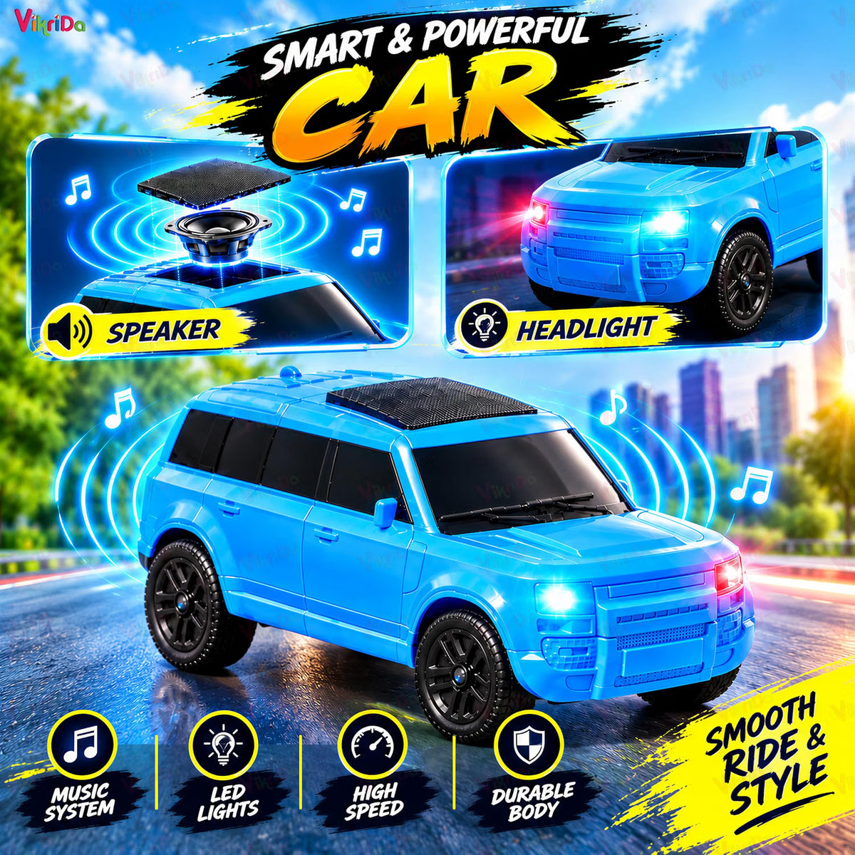VikriDa Car Shape Bluetooth Speaker