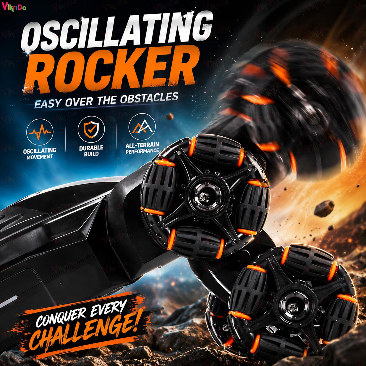 6-Wheel Stunt RC Car