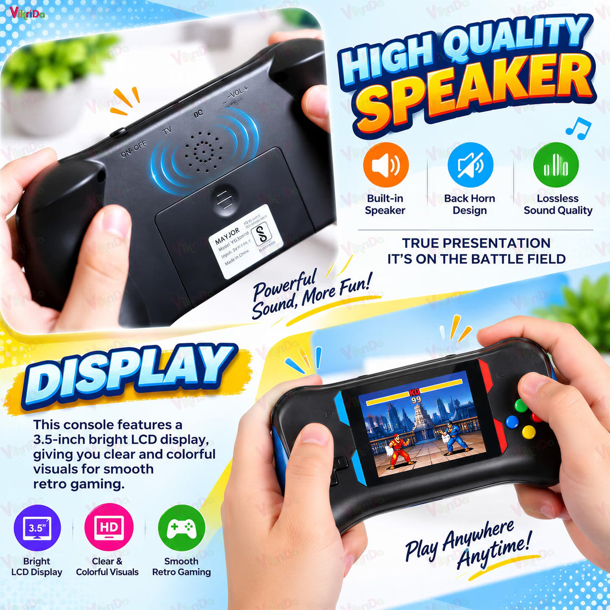 500-in-1 Retro Handheld Gaming Console